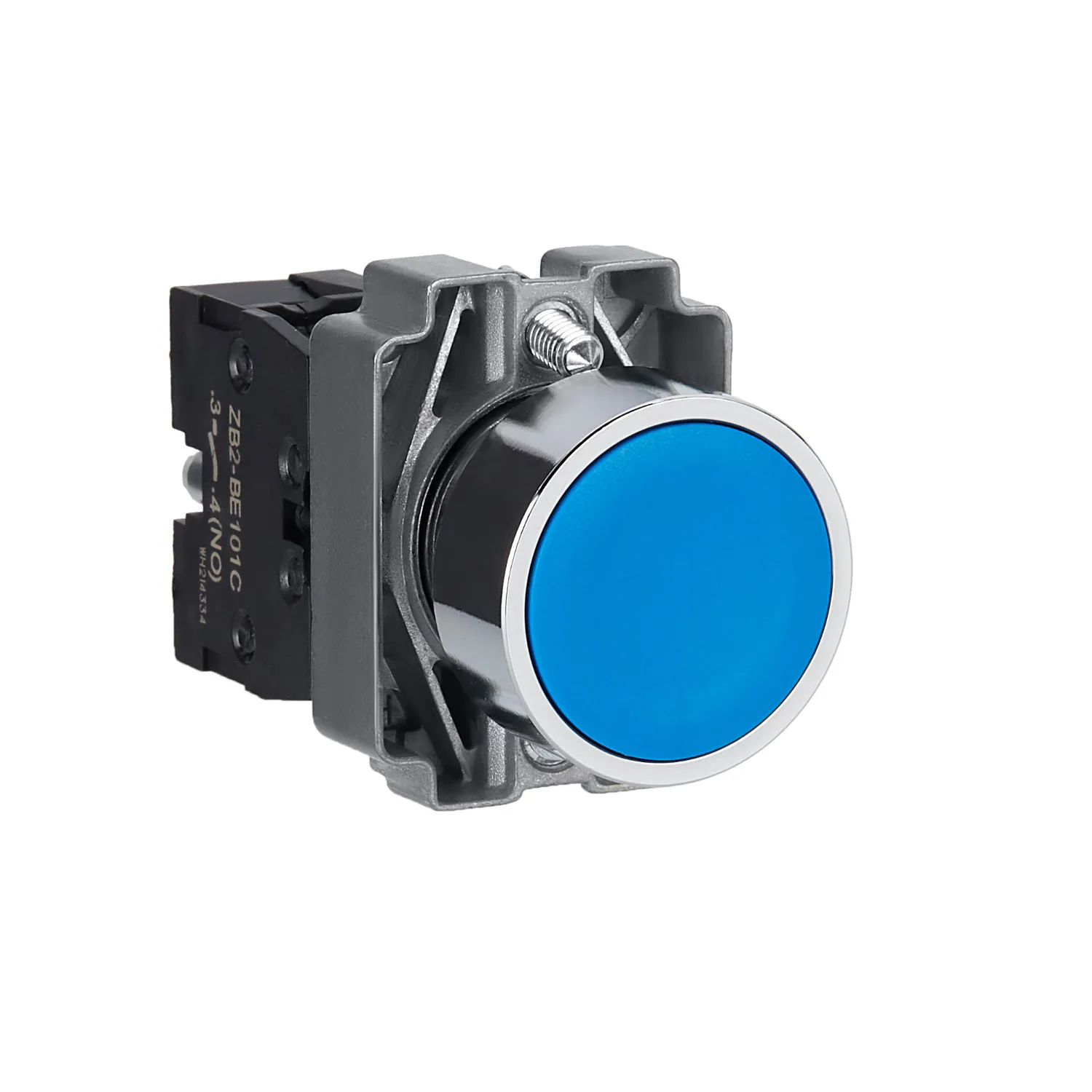 XB2BA61C Flat push-button, blue, Ø22, spring return, 1NO