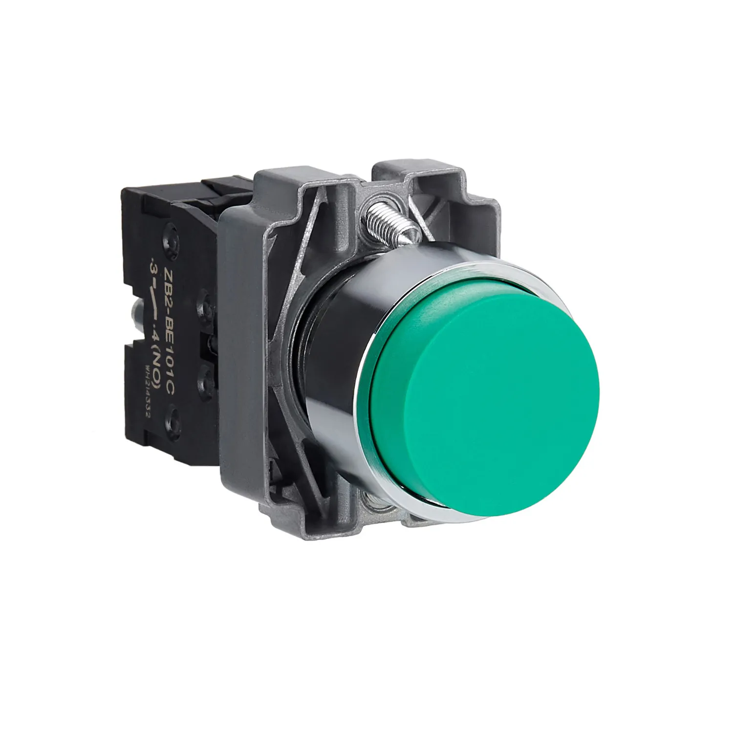 XB2BL31C Raised push-button, green, Ø22, spring return, 1NO